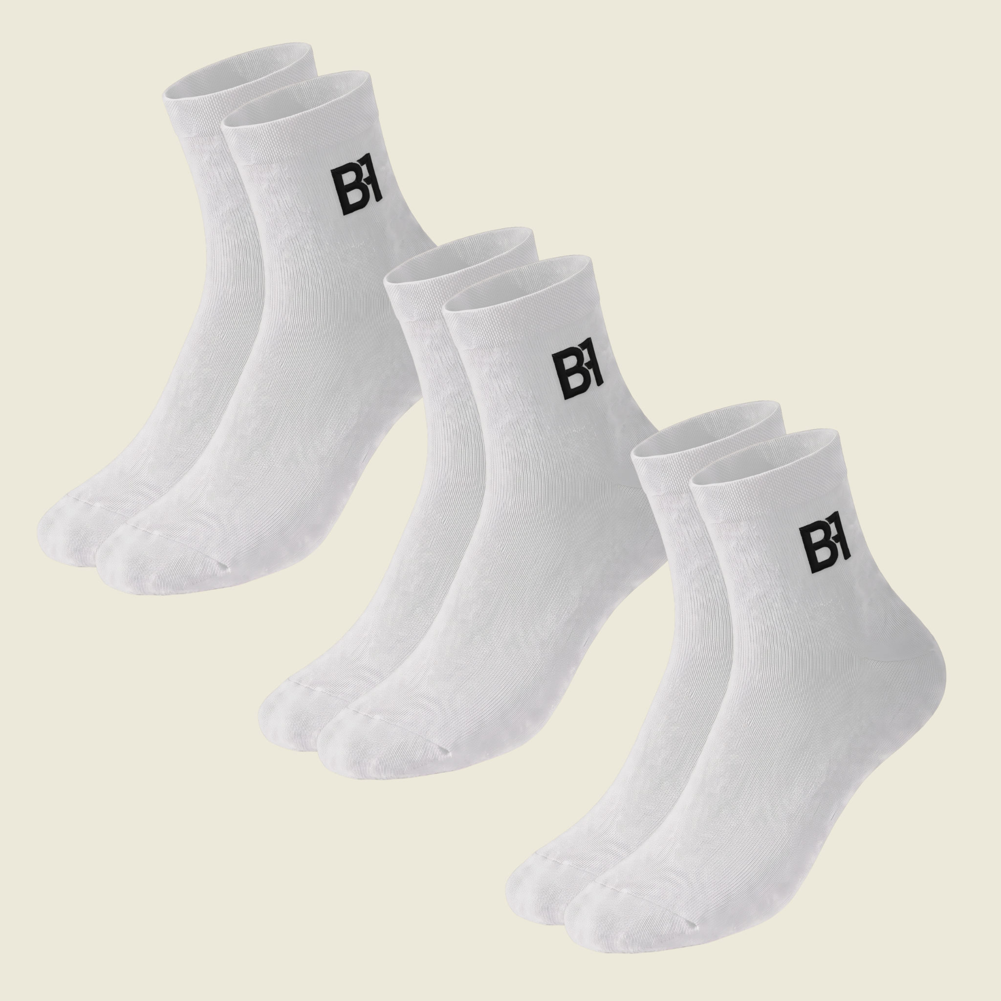 BIOFIT Modal Socks – The All White 3