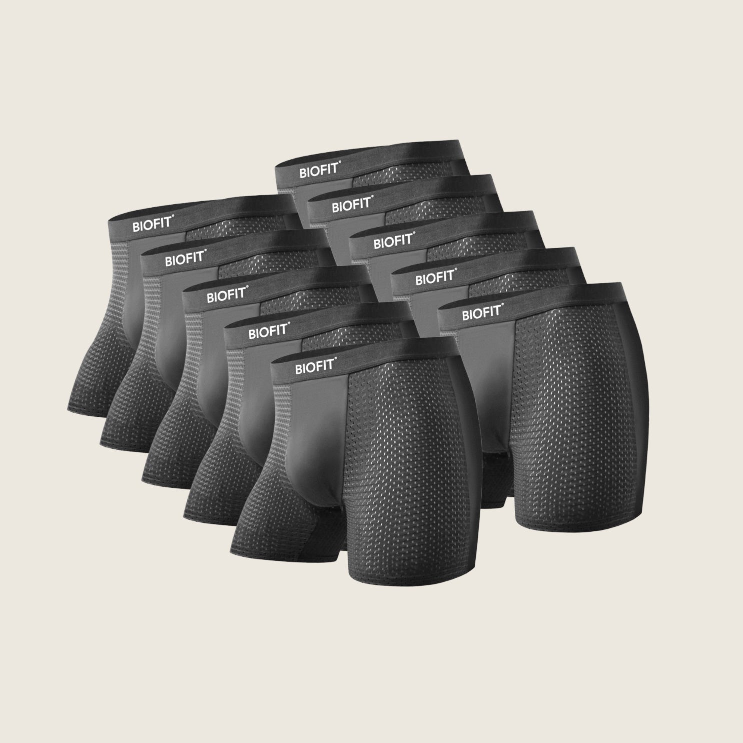 BIOFIT Essentials Boxers 5-Pack Grey | + 5 FREE