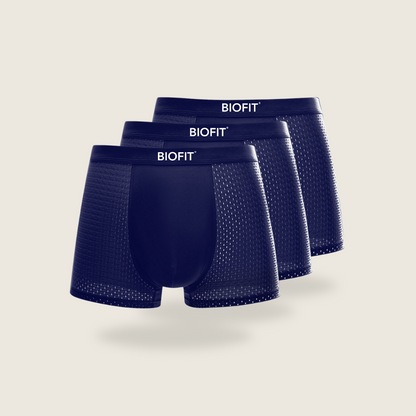 Pack de 3 bóxers de bambú BIOFIT® en color azul