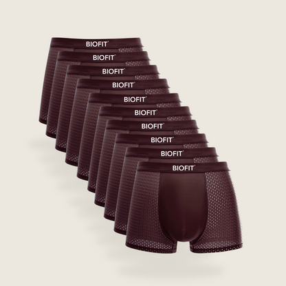 Pack de 10 bóxers de bambú BIOFIT® en color rojo