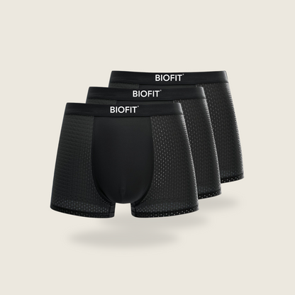 Pack de 3 bóxers de bambú BIOFIT® en color negro