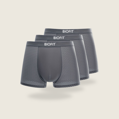 Pack de 3 bóxers de bambú BIOFIT® en color gris