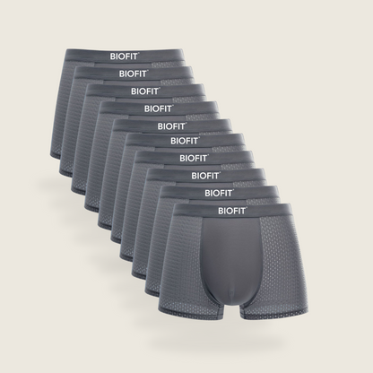 Pack de 10 bóxers de bambú BIOFIT® en color gris