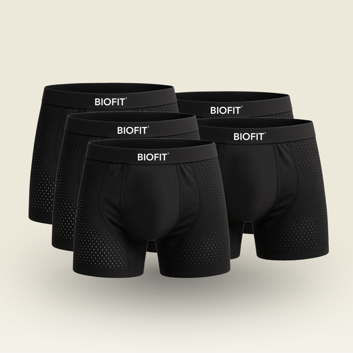 BIOFIT® Origins Black Boxers 5-Pack