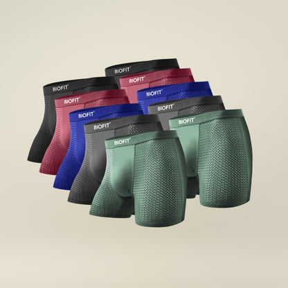BIOFIT® Essentials Boxer Trunks 5-Pack Green | + 5 FREE