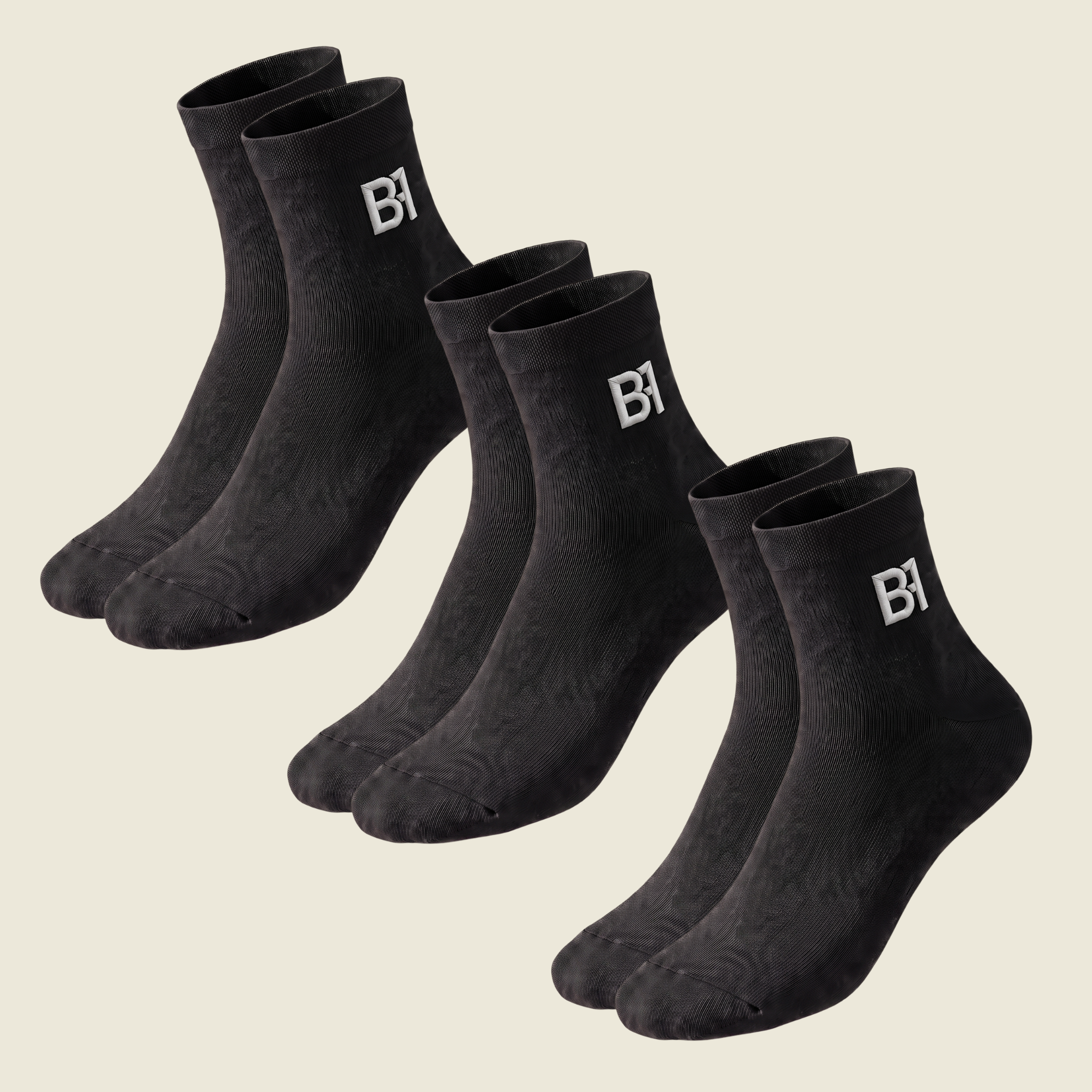 BIOFIT Modal Socks – The All Black 3
