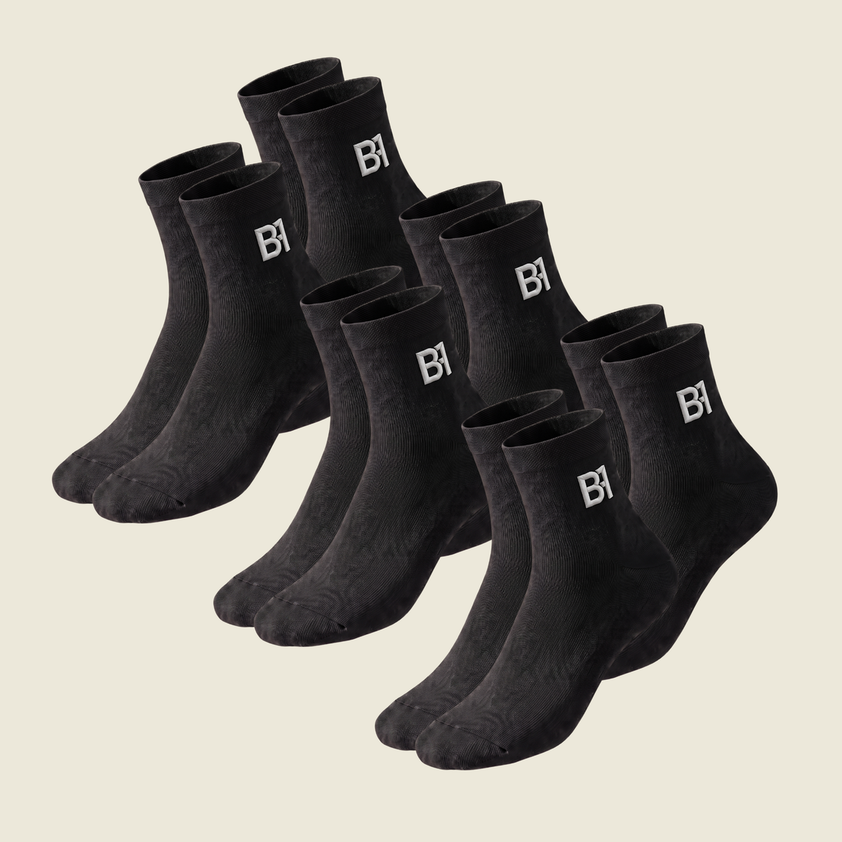 BIOFIT Modal Socks – The All Black 6