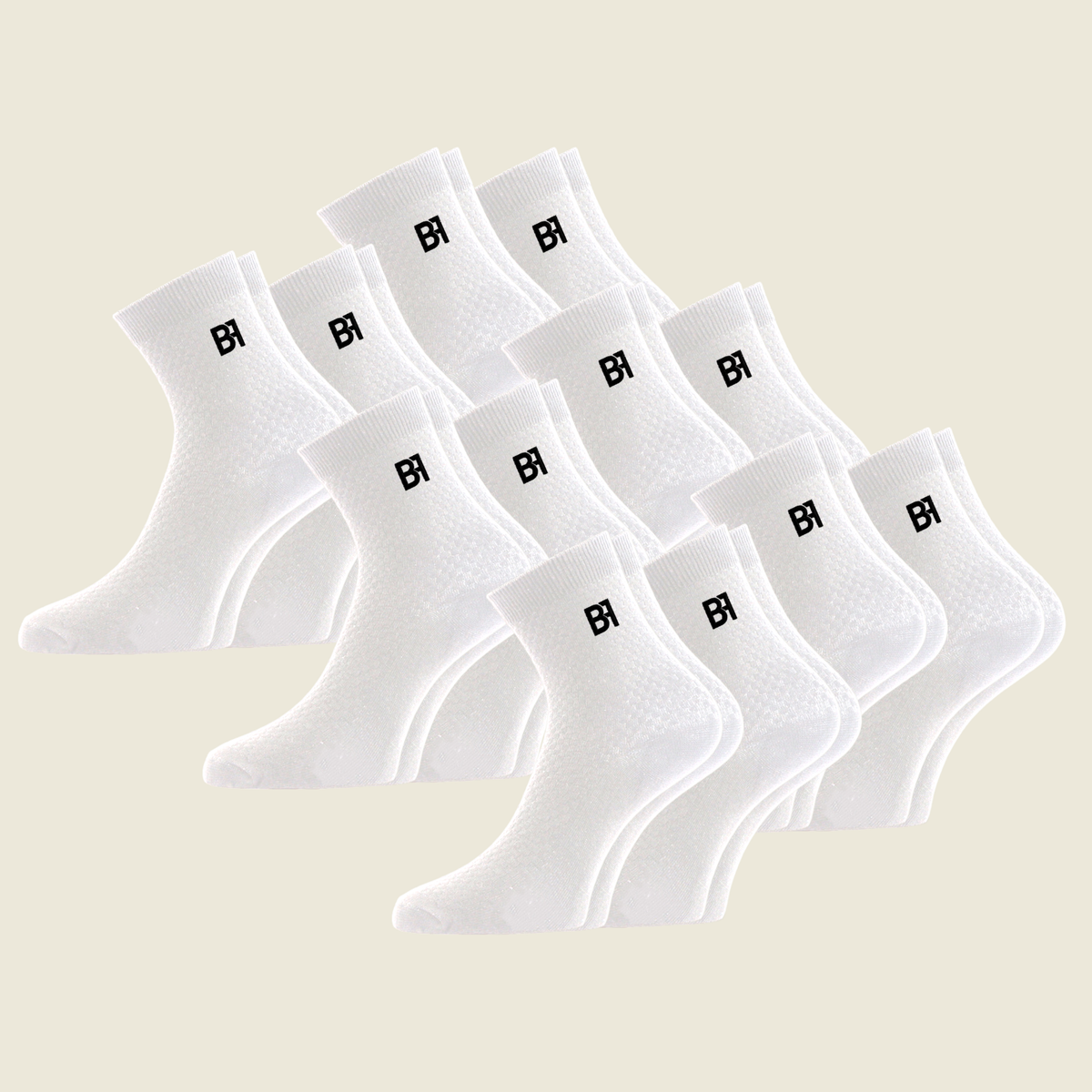 BIOFIT Bamboo Socks – The All White 12