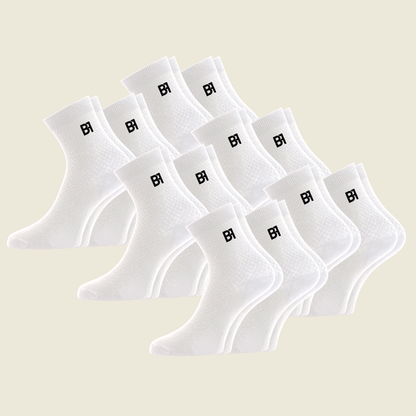 BIOFIT Bamboo Socks – The All White 12