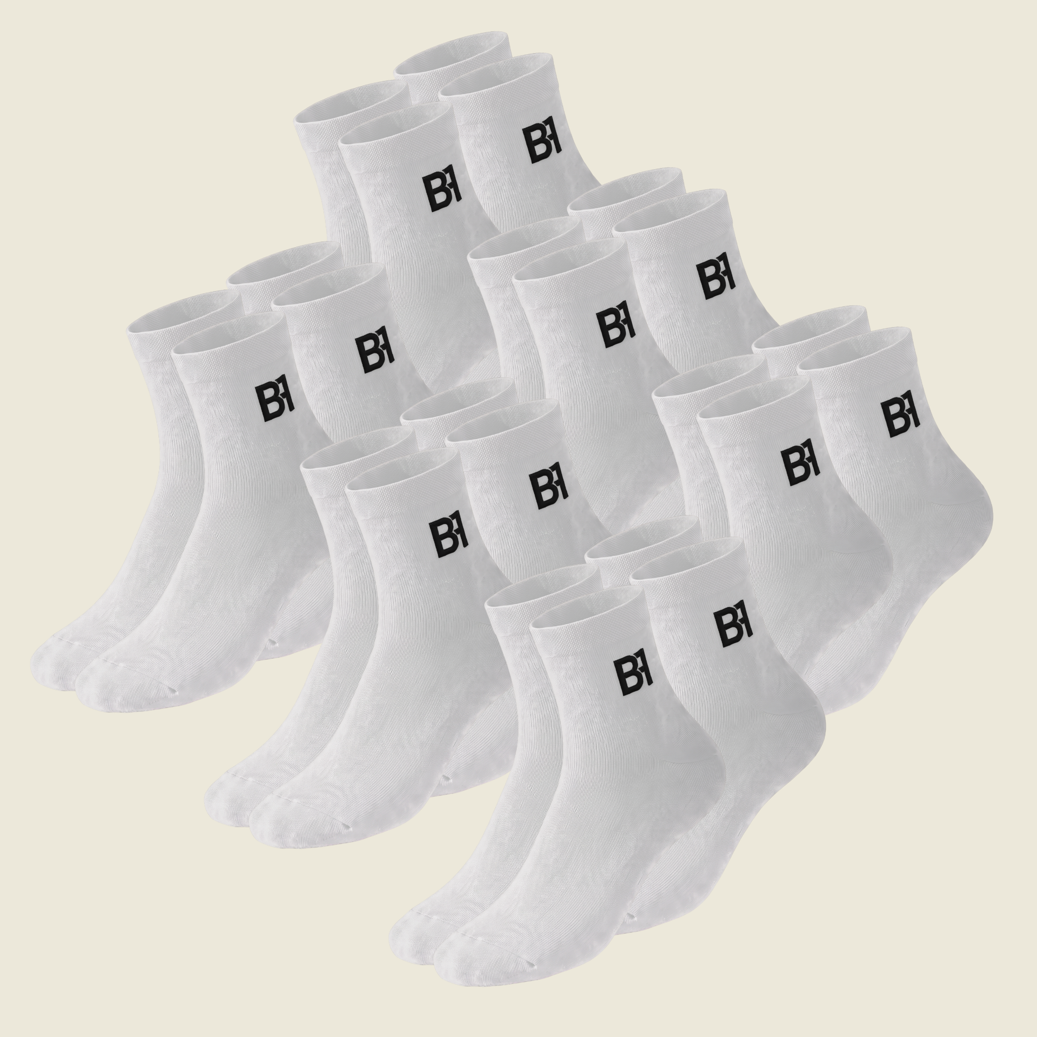 BIOFIT Modal Socks – The All White 12