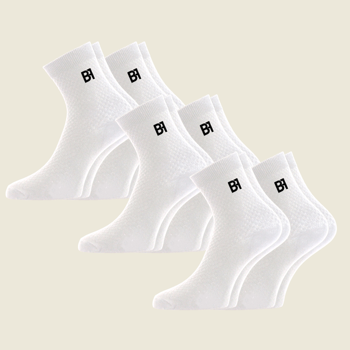 BIOFIT Bamboo Socks – The All White 6