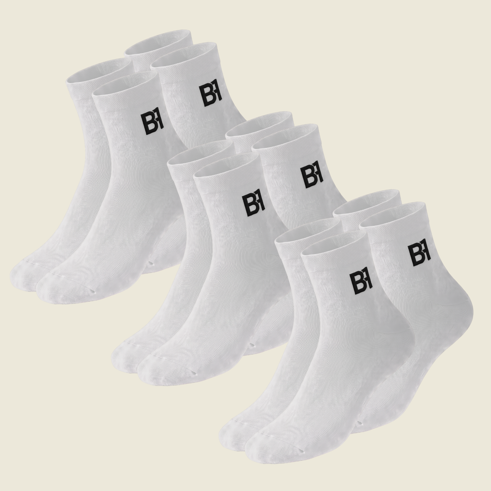 BIOFIT Modal Socks – The All White 6