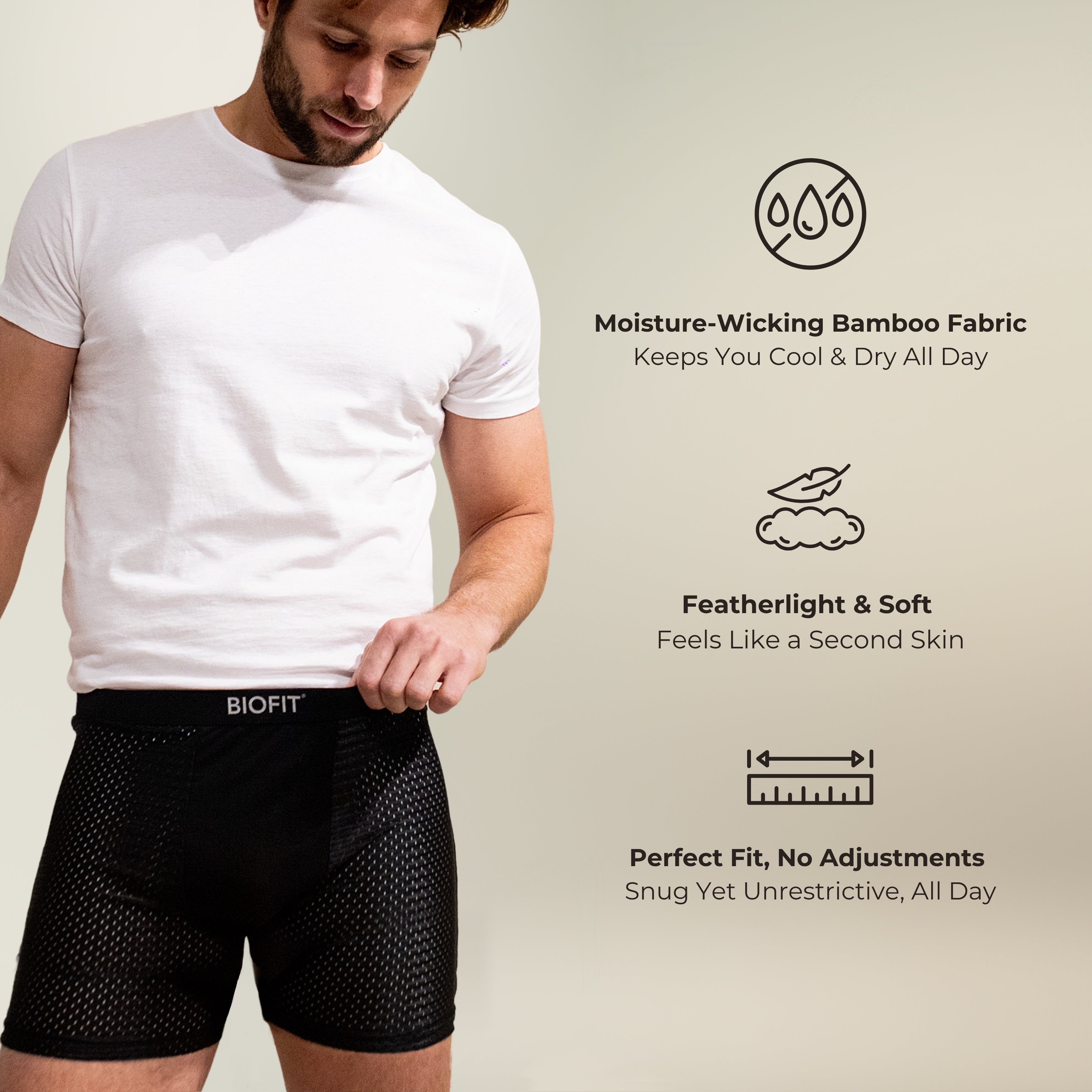 BIOFIT® Bamboo Boxers 5-pack Flerfärgad | + 5 GRATIS