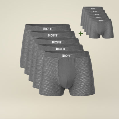 BIOFIT® Essentials Boxer Trunks 5-Pack Grey | + 5 FREE