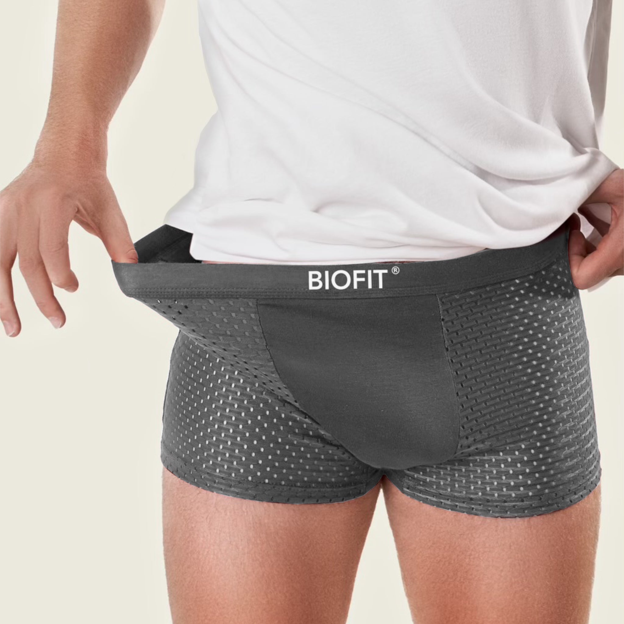 Bóxer de bambú BIOFIT® gris